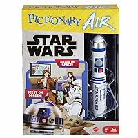 Mattel Games Pictionary Air スター・ウォーズ ファミリー お絵かきゲーム 子供と大人用 R2-D2ライトペン 2段階の手がかり付き HHM48