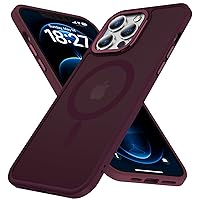 KISEN for iPhone 12 Case/iPhone 12 Pro Case Magnetic Compatible with MagSafe Slim Translucent Matte Phone Case Cover 6.1 inch (Wine Red)