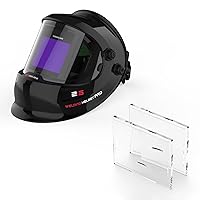 YESWELDER Large Viewing True Color Solar Powered Auto Darkening Welding Helmet with SIDE VIEW & Magnification Welding Lens