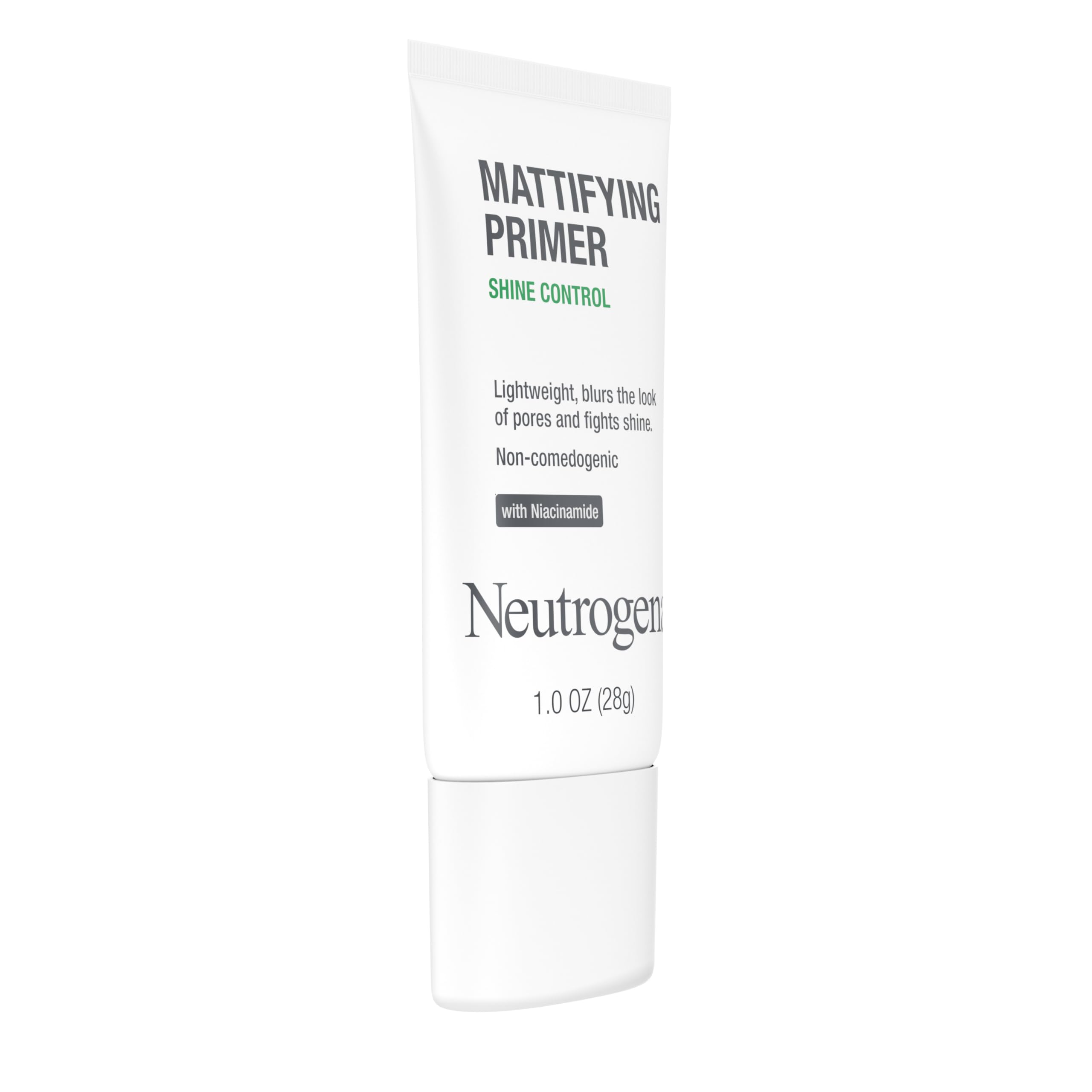 Neutrogena Mattifying Primer with Shine Control, Lightweight Pore Blurring Face Primer Blurs the Look of Pores & Helps Reduce Shine, Matte Primer with Niacinamide, 1 oz
