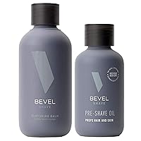 Bevel Pre Shave Oil, 2 fl oz & Restoring After Shave Balm, 4 fl oz Bundle For Men, Beard Care, Alcohol Free, Tea Tree Oil, Helps Avoid Ingrown Hairs, Bumps, And Protects Skin from Irritation