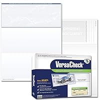VersaCheck Secure Checks - 500 Blank Business Voucher Checks - Blue Prestige S - 500 Sheets Form #1000 - Check on Top