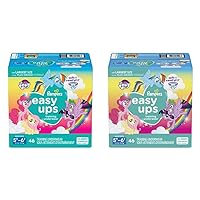 Pampers Easy Ups Training Underwear Girls, 5T-6T Size 7 Diapers, 46 Count (Packaging & Prints May Vary) (Pack of 2)
