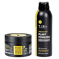 TIDL Plant Powered Cryotherapy Spray & Performance Cream Set – Post-Workout Full Body Recovery Spray (3.4oz) & Cream (3oz) – Muscle & Joint Pain Relief – Organic Plant-Based Formula