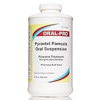 Pyrantel Pamoate Oral Suspension 50mg/mL, Pinworm Treatment for Adults and Children 32 Ounce