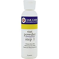 Ear Powder Step 1, 12 Grams, Dog Ear Infection Treatment, Cat & Dog Ear Cleaner Powder for dirt removal