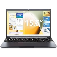 SGIN Laptops, 15.6 Inch Laptop, 12GB DDR4 512GB SSD Laptops Computer with Intel Celeron N5095 Processor(Up to 2.9GHz), FHD 1920x1080 IPS Display, Bluetooth 4.2, Webcam, WiFi