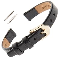 Gilden 6-14mm Flat Polished Leather Ladies Watch Band F66