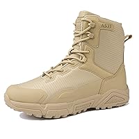 Men's Work Boots Hunting Boots Lightweight Combat Boots Microfiber Leather Military Tactical Motorcycle Boots