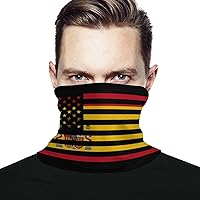 Spain USA Flag Face Mask Unisex Neck Gaiter Seamless Face Cover Scarf Bandanas with Drawstring for Cycling Hiking