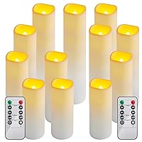 Flameless Candles Battery Operated 12 Pack Waterproof Led Candles (D:2.2