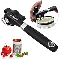 Deiss Pro Heavy Duty Can Opener Manual Smooth Edge, Handheld Can Opener  With Soft Touch Handle, Rust Proof Safety Can Opener Oversized Handheld  Easy