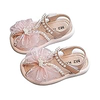 Flip Flops for Girls Rainbow Girls Sandals Mesh Bow Crown Design Princess Shoes Flat Dress Shoes For Slides for Girls