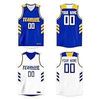 Custom Men Boy Basketball Jerseys Printed Reversible Mesh Performance Athletic Blank Team Uniforms for Sports