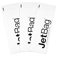Jet Bag Mono - (Set of 3) The Original Reusable, Protective and Absorbent Bottle Bags for Wine, Growlers or other Liquids Made in the USA!,White