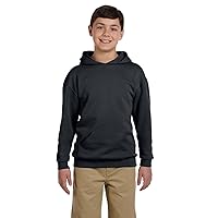 Big Boys Drawcord Pullover Hooded Sweatshirt_Charcoal Grey_XL