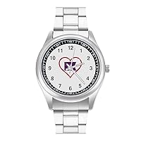 I Love Sigma_Pi Red Heart Custom Watch Stainless Steel Wristwatch with Easy Read Dial for Women Men Fashion Gift
