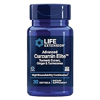 Life Extension Super Omega-3 Fish Oil, Curcumin Elite Turmeric Extract & Ginger Softgel Bundle - 240 + 30 Count