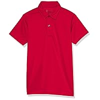 Nautica Boys' School Uniform Sensory-Friendly Short Sleeve Polo Shirt, Button Closure, Moisture Wicking Performance Material