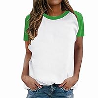Blouses Womens Casual T Shirt Crewneck Short Sleeved Top Blouse Shirts with Long Sleeves for Women