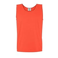 Comfort Colors Men's Adult Tank Top, Style 9360 (Medium, Neon Red Orange)
