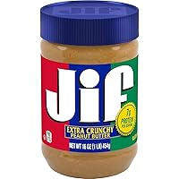 Jif Extra Crunchy Peanut Butter, 16 Ounces (Pack of 12)