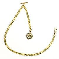 YECSOSS Men's Pocket Watch Chain Albert Vest Chain Compass Necklace Pendant Design Pendant T Bar