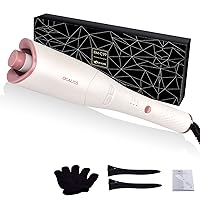 OCALISS Automatic Hair Iron, Auto Ceramic Hair Curler, Prevents Burns, 3 Temperature Settings, 392/392°F (150/180/210°C), Rapid Heating, 2 Curl Directions, Automatic Shut-Off, PSE Certified, Home and Travel