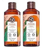 Yves Rocher Mango and Coriander Escape Moisturizing Bath and Shower Body Gel Set of 2-400 ml. / 13.5 fl.oz.