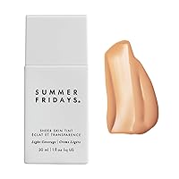 Summer Fridays Sheer Skin Tint - Tinted Moisturizer with Hyaluronic Acid - Helps Diminish Uneven Skin Tone - Sheer to Light Coverage - Shade 2.5 - Light with Cool Peach Undertones (1 Fl Oz)