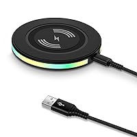 Wireless Charger Samsung, 15W Wireless Charger Fast Charging for Galaxy S24 Ultra S23 FE S22+ S21 S20, Wireless Phone Charging Pad for Moto Edge 40 Pro/Edge+, Razr 40 Ultra, Google Pixel 8 Pro 7a 7 6