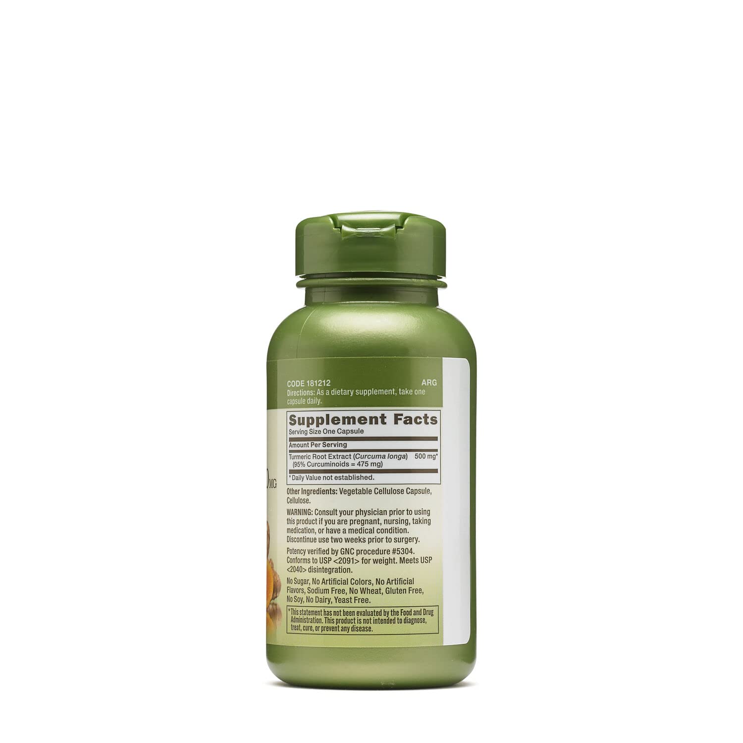 GNC Herbal Plus - Turmeric Curcumin 500mg 100 capsules