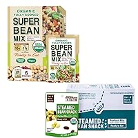 Super Bean Mix (5oz x 6 packs) & Steamed Bean Snack Perfect Mix (2oz x 10 packs) Bundle