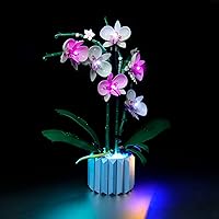 LED Light Kit for Lego Orchid 10311 Plant Decor Building Set; Decoration Lights Build a Succulents Display Piece for The Home or Office (Lights Only, No Lego Models)