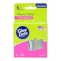 Glue Dots, Micro Dots, Double-Sided, Permanent, 1/8