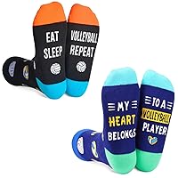 HAPPYPOP Fun Cool Volleyball Gifts For Team Men Women Gifts For Volleyball Players Lovers, Unisex Funny Socks Sand Beach Volleyball Socks Women Men