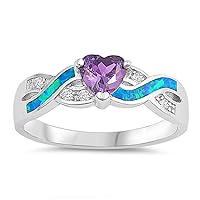 CHOOSE YOUR COLOR Sterling Silver Infinity Knot Heart Promise Ring