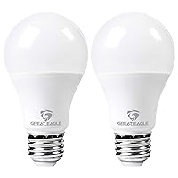 Great Eagle Lighting Corporation Super Bright 150W-200W LED Light Bulb 2600 Lumens, A21 Non-Dimmable 4000K Cool White, High Lumen, UL Listed (2-Pack)