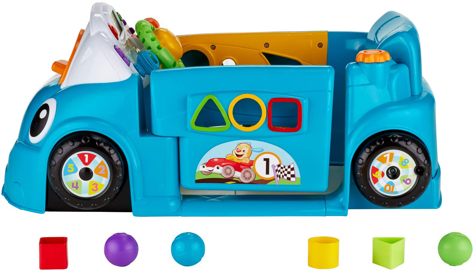 Fisher-Price Laugh & Learn Baby Activity Center, Crawl Around Car, Interactive Playset with Smart Stages for Infants & Toddlers, Blue (Amazon Exclusive)