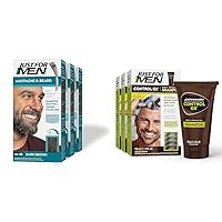 Mustache & Beard, Beard Dye for Men with Brush Included for Easy Application & Control GX Grey Reducing Shampoo, Gradual Hair Color for Stronger and Healthier Hair