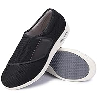 Diabetic Shoes for Men, Wide Width Elderly Men's Shoes, Adjustable Closure Lightweight Breathable, Swollen Feet Walking Edema Sneakers