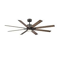 Renegade 52 in. 8 Blade Oil Rubbed Bronze Barn Wood Smart Ceiling Fan with 3000K Light Kit and Remote works with iOS/Android app, Alexa, Google Assistant, SmartThings, Control4, & more