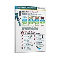 Physical Health Knowledge Normal Blood Pressure And Hypertension Guideline Poster (2) Canvas Poster Wall Art Decor Print Picture Paintings for Living Room Bedroom Decoration Frame-style 12x18inch(30x4