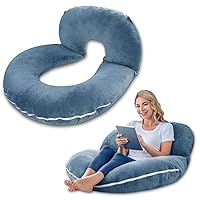 INSEN Reading Pillow, Back Pillow for Sitting in Bed for Reading, Nurse & Relax, Reading Pillow for Adults, Moms & Kids, Sit Up Pillow for Bed