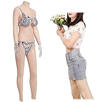 Silicone Bodysuit with Mask Whole Body E Cup Breastplate Ankle Length  Pluggable Vagina Pants for Crossdresser Drag Queen