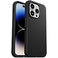 OtterBox iPhone 14 Pro (ONLY) Symmetry Series+ Case - BLACK , ultra-sleek, snaps to MagSafe, raised edges protect camera & screen