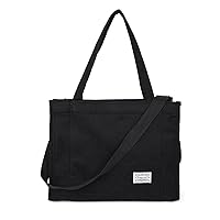 Valleycomfy Vintage Casual Cord Tote Bags Women Hobo Crossbody Bag Purse for Women Travel Shoulder Bags Handbags Eco Bag
