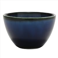 Kaneko Small Mino Ware Cup, Eggplant Navy Blue Sizzle 55-0002b