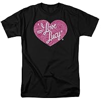 I Love Lucy Classic TV Comedy Lucille Ball Pink Roses Logo Adult T-Shirt Tee