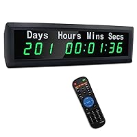 LED Christmas Countdown Clock, Upgraded Automatic Calculation Day Countdown/Count Up Timer,999 Days Countdown Calendar for Retirement Vacation Exam Wedding Lab Project Meeting(GREEN)